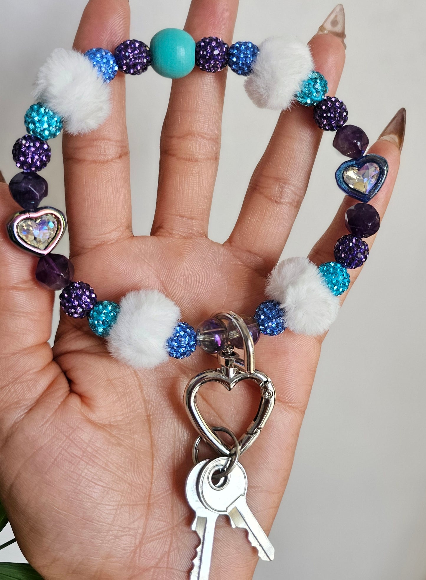 Amethyst Sky Keychain Bracelet