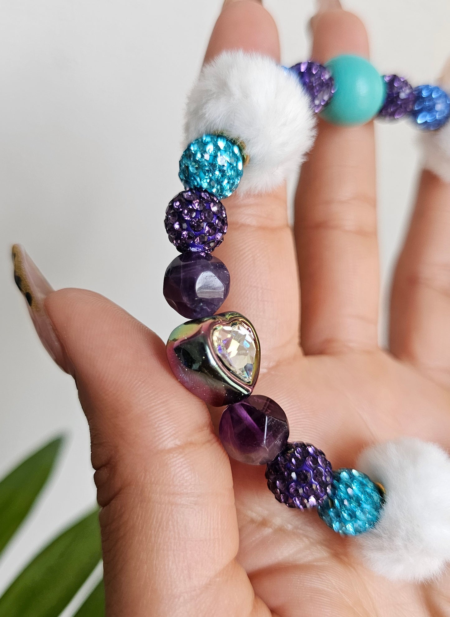 Amethyst Sky Keychain Bracelet