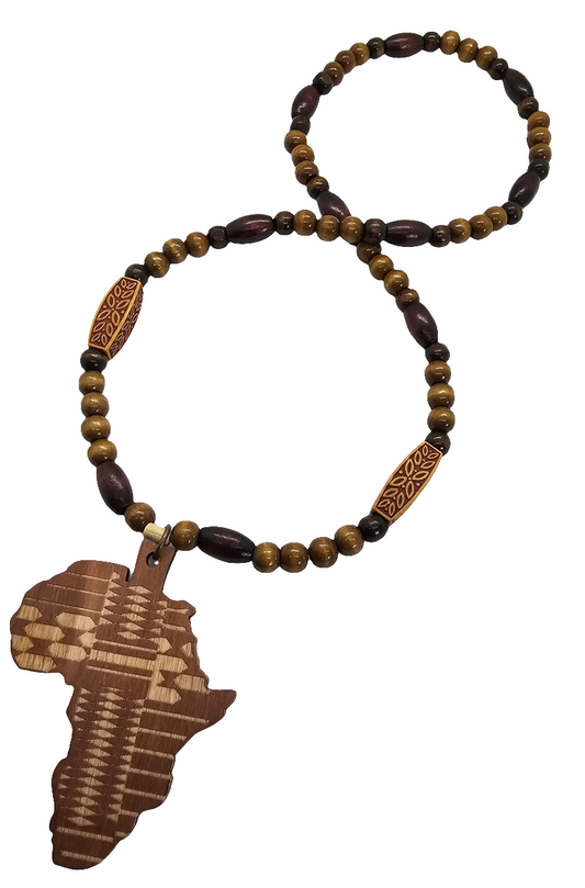 Brown Alkebulan Wood Necklace