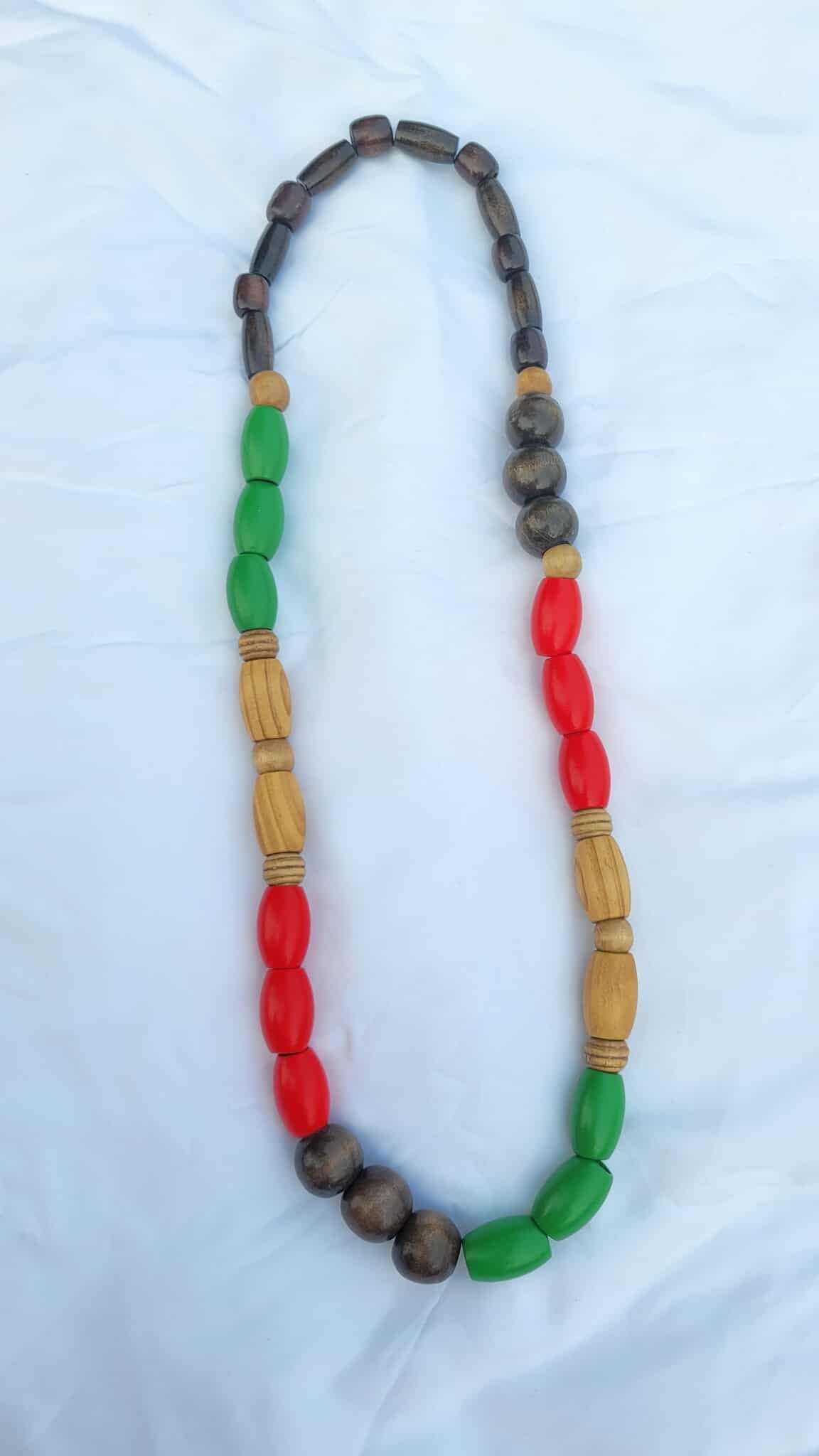 The Land The Blood The People Wood Bead Necklace