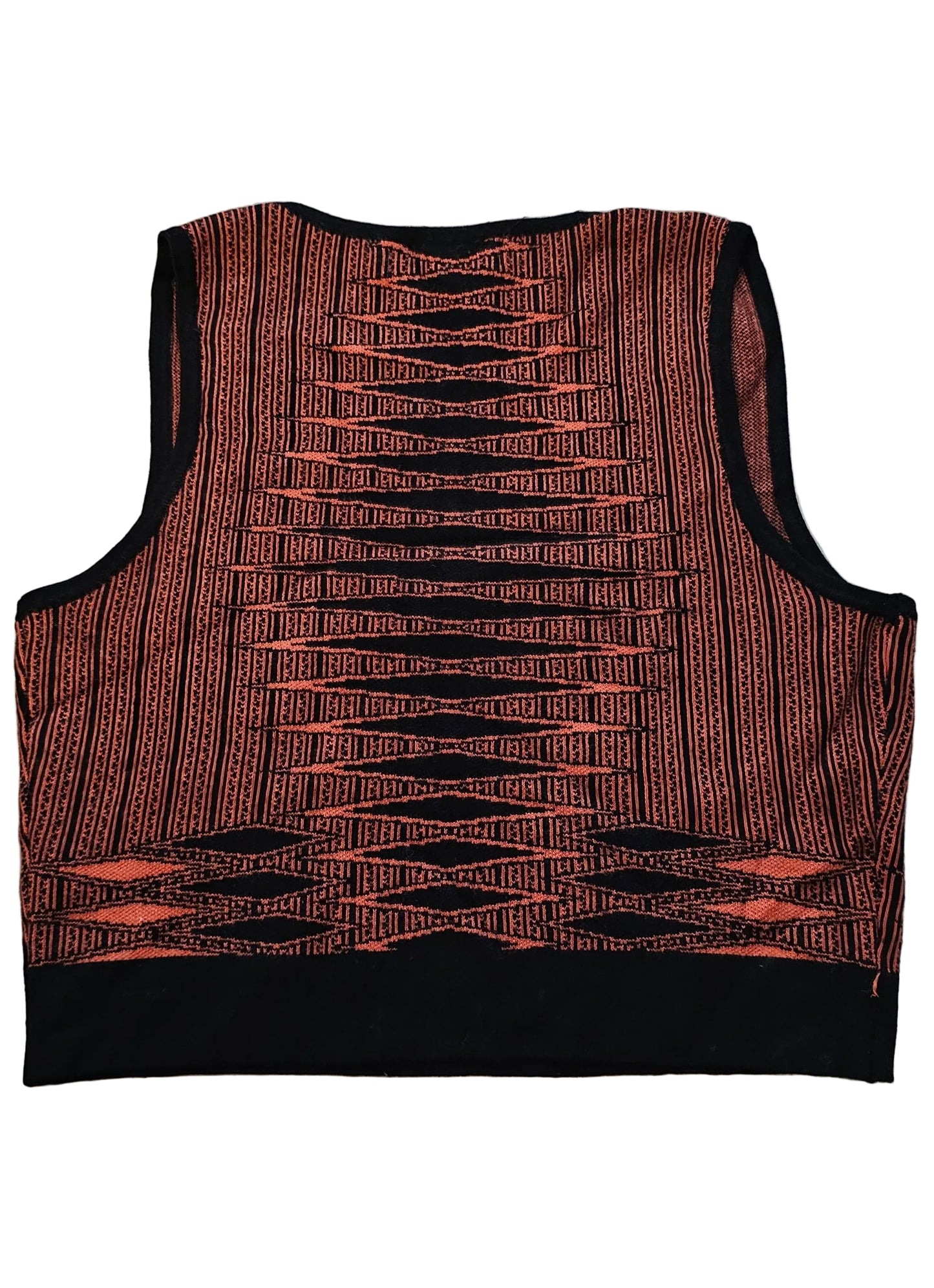 Geometric Knit Crop Top Shirt Women's LARGE