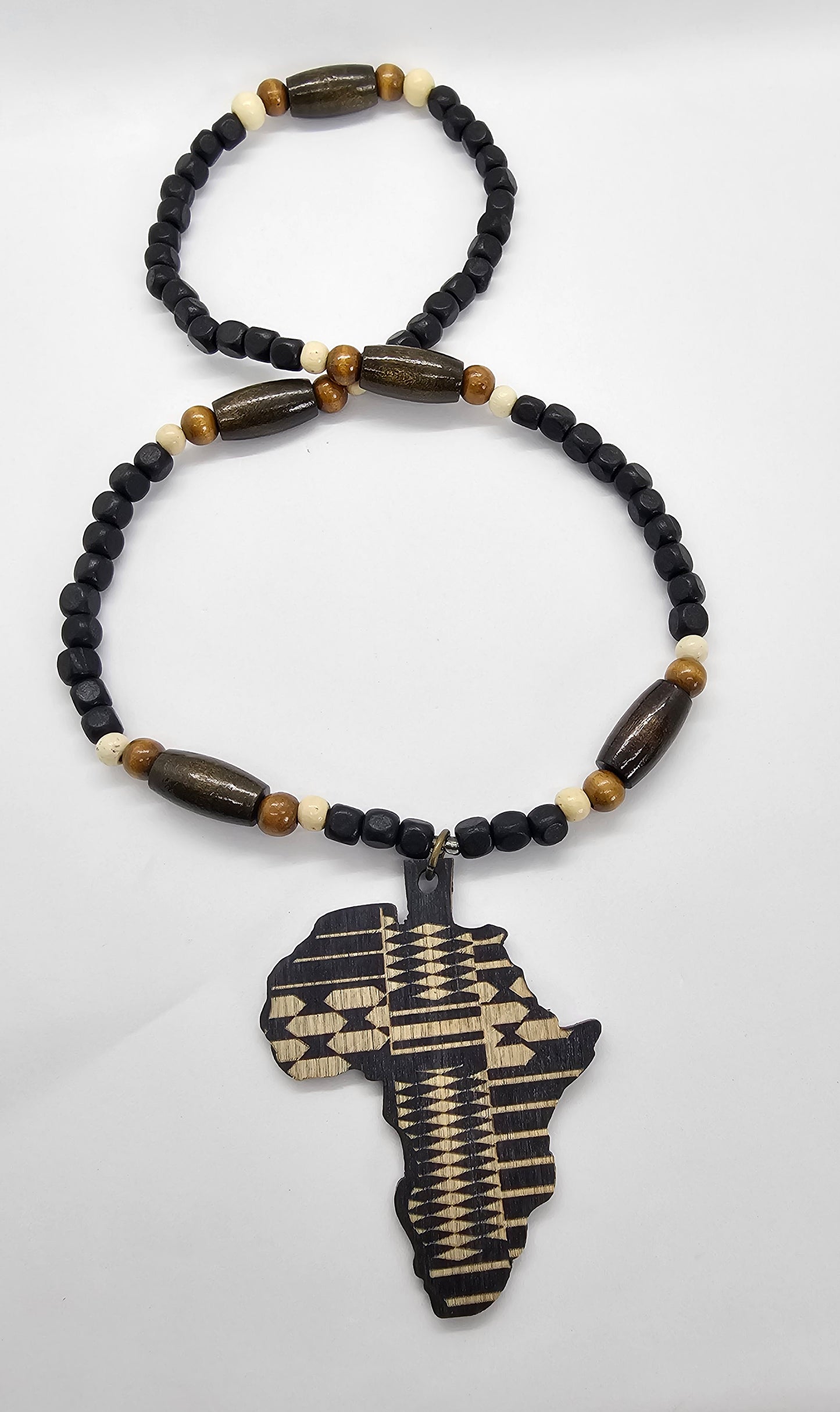 Black Alkebulan Wood Necklace