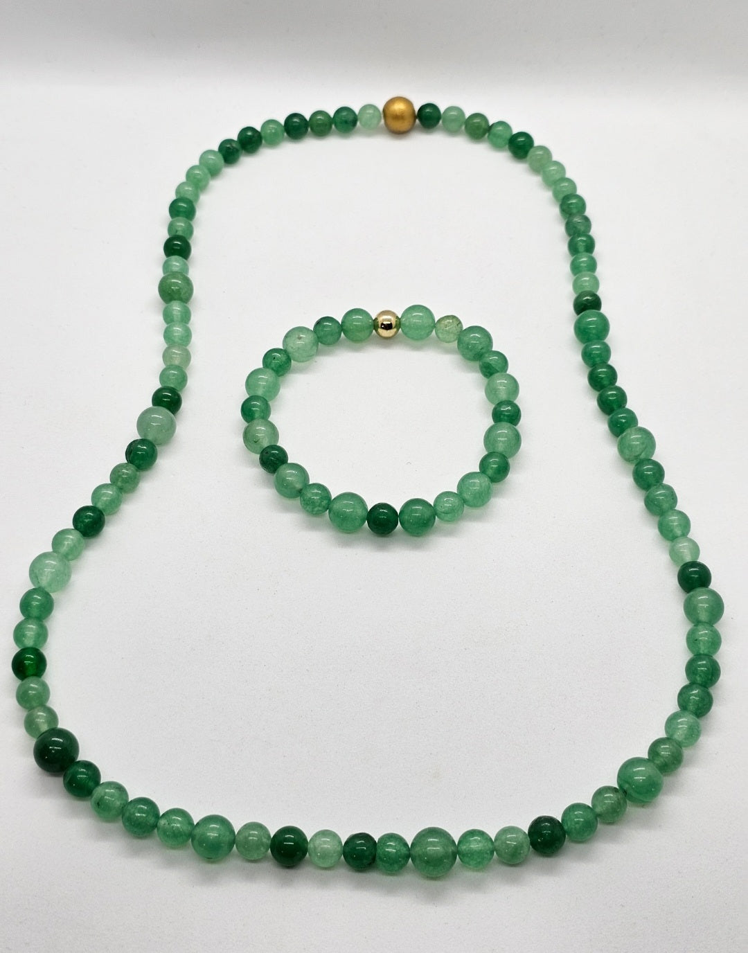 Green Aventurine necklace and bracelet set