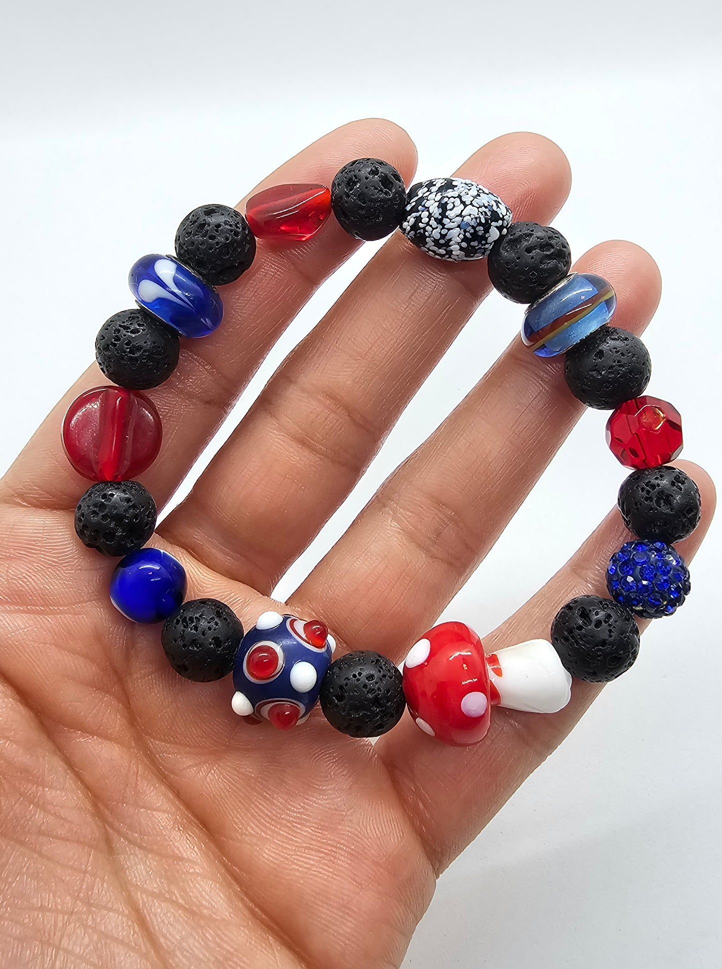 Red Or Blue Pill Magic Mushroom Bracelet