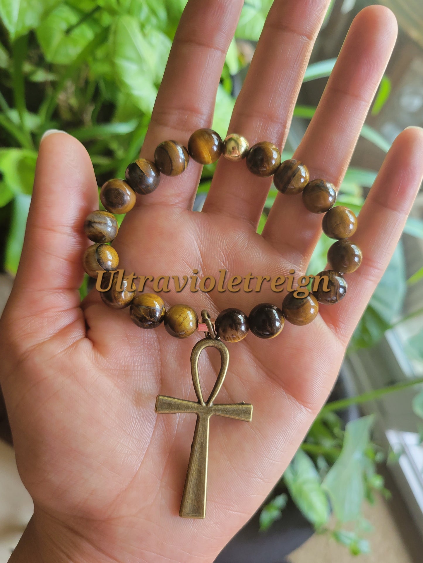 Tiger eye Ankh Bracelet