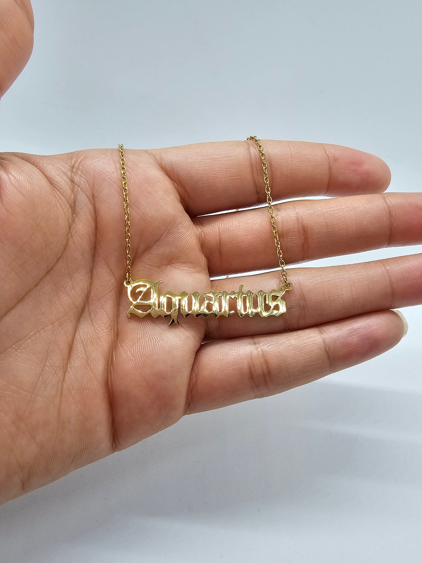 Aquarius Zodiac Necklace