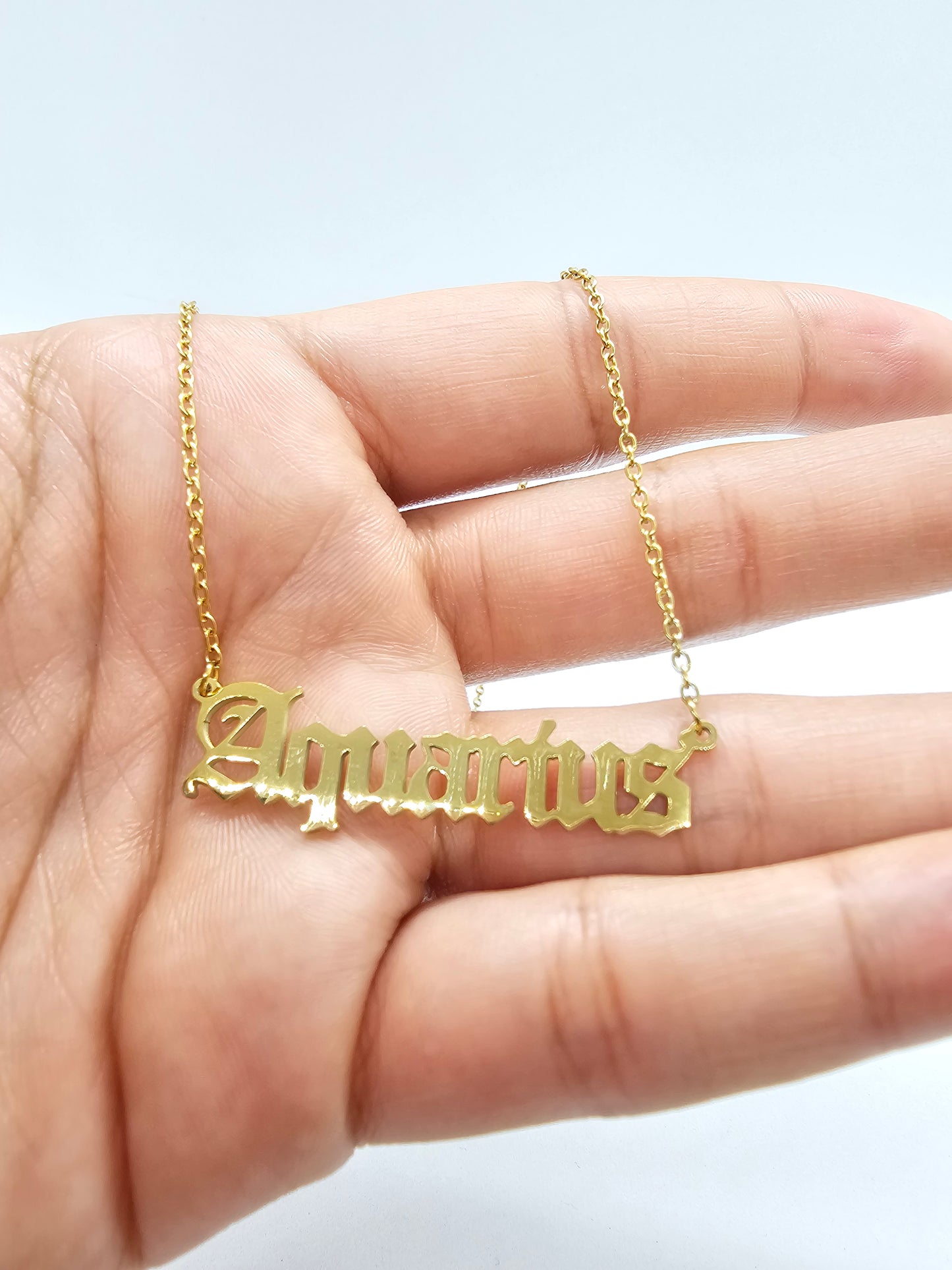 Aquarius Zodiac Necklace