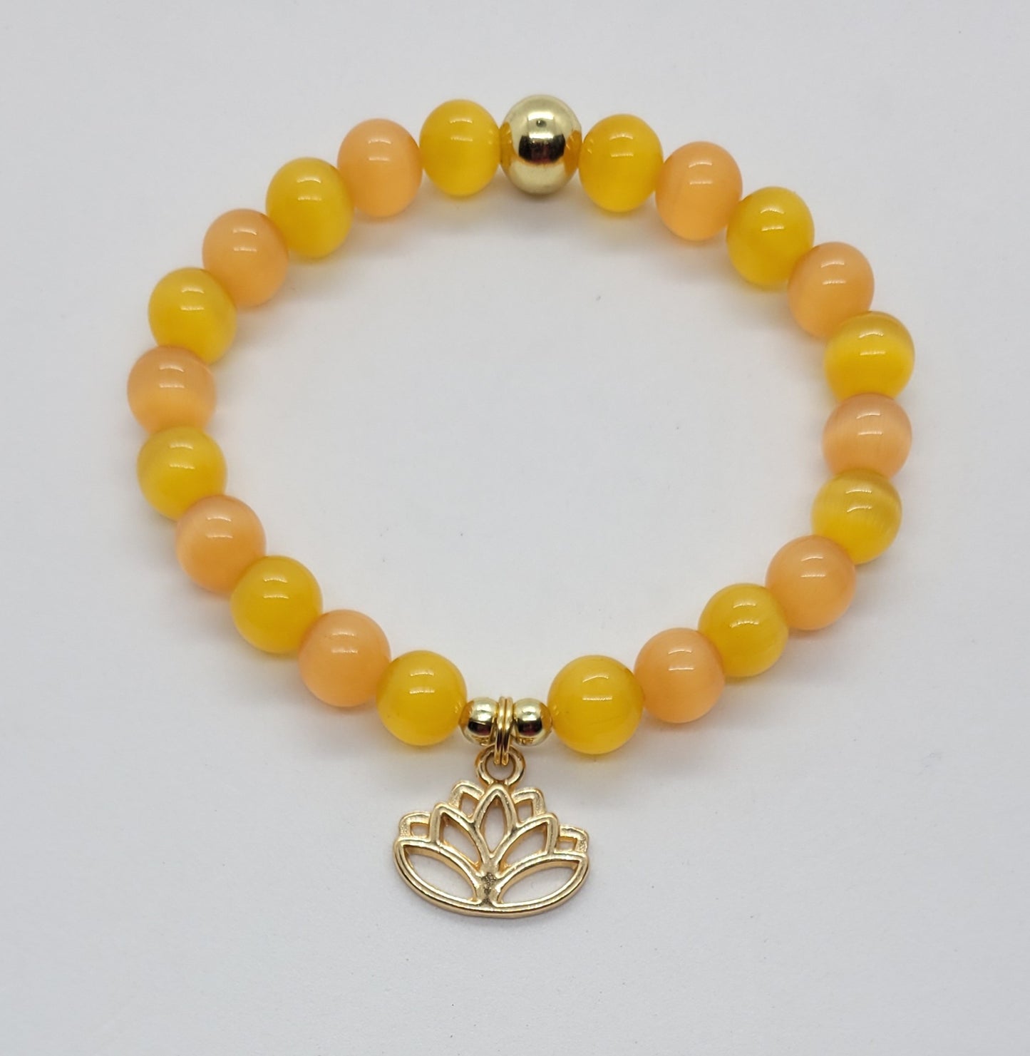 Lotus in Sunshine Bracelet & Earrings set