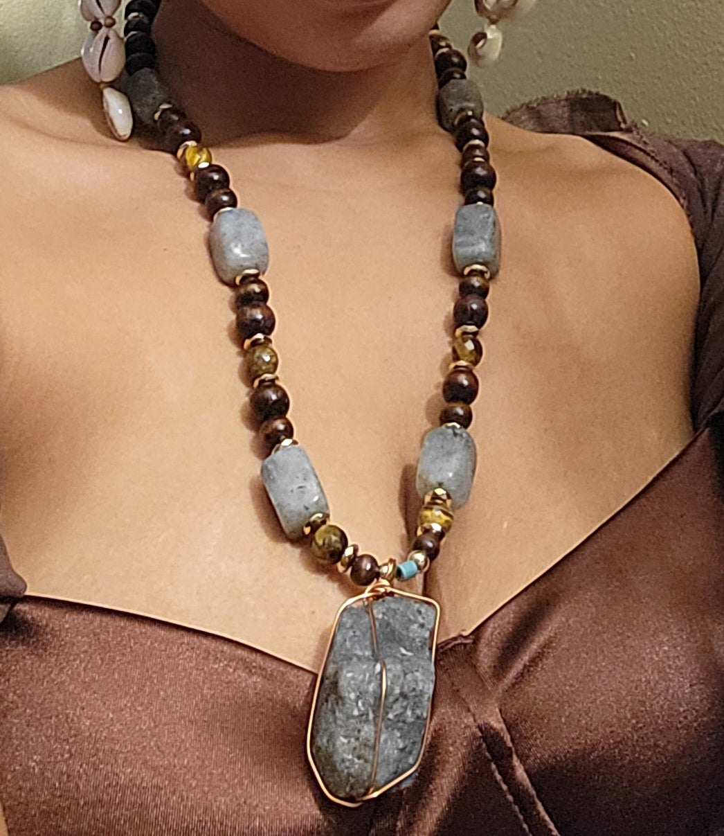 Labradorite & Tiger Eye Necklace