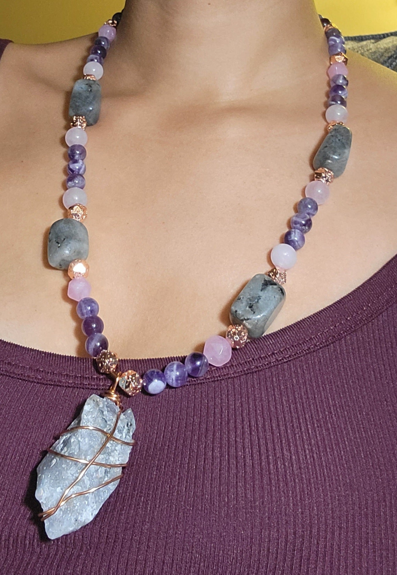 Labradorite Amethyst Love Magic Necklace