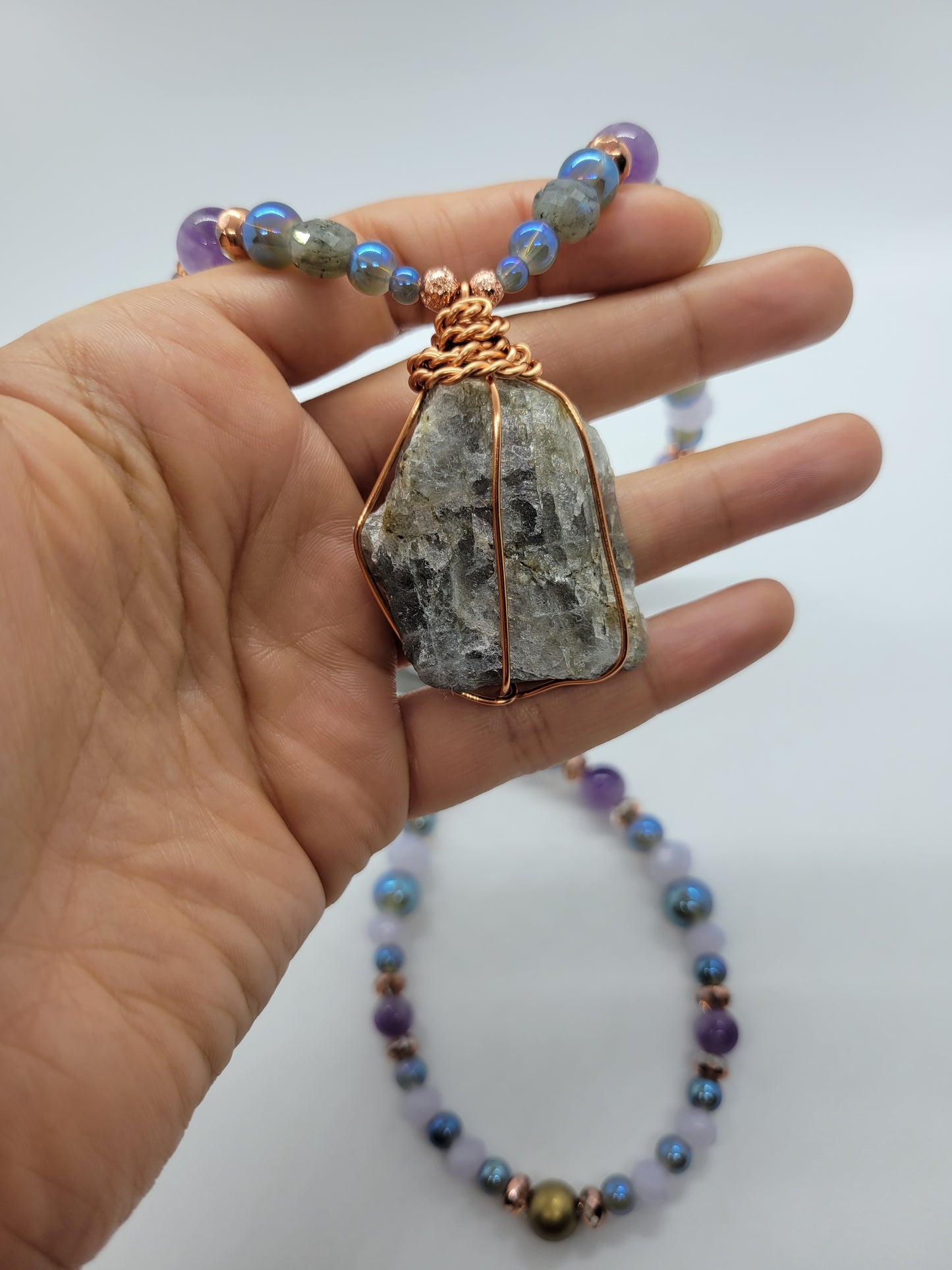 Labradorite Amethyst Dream Vision Necklace