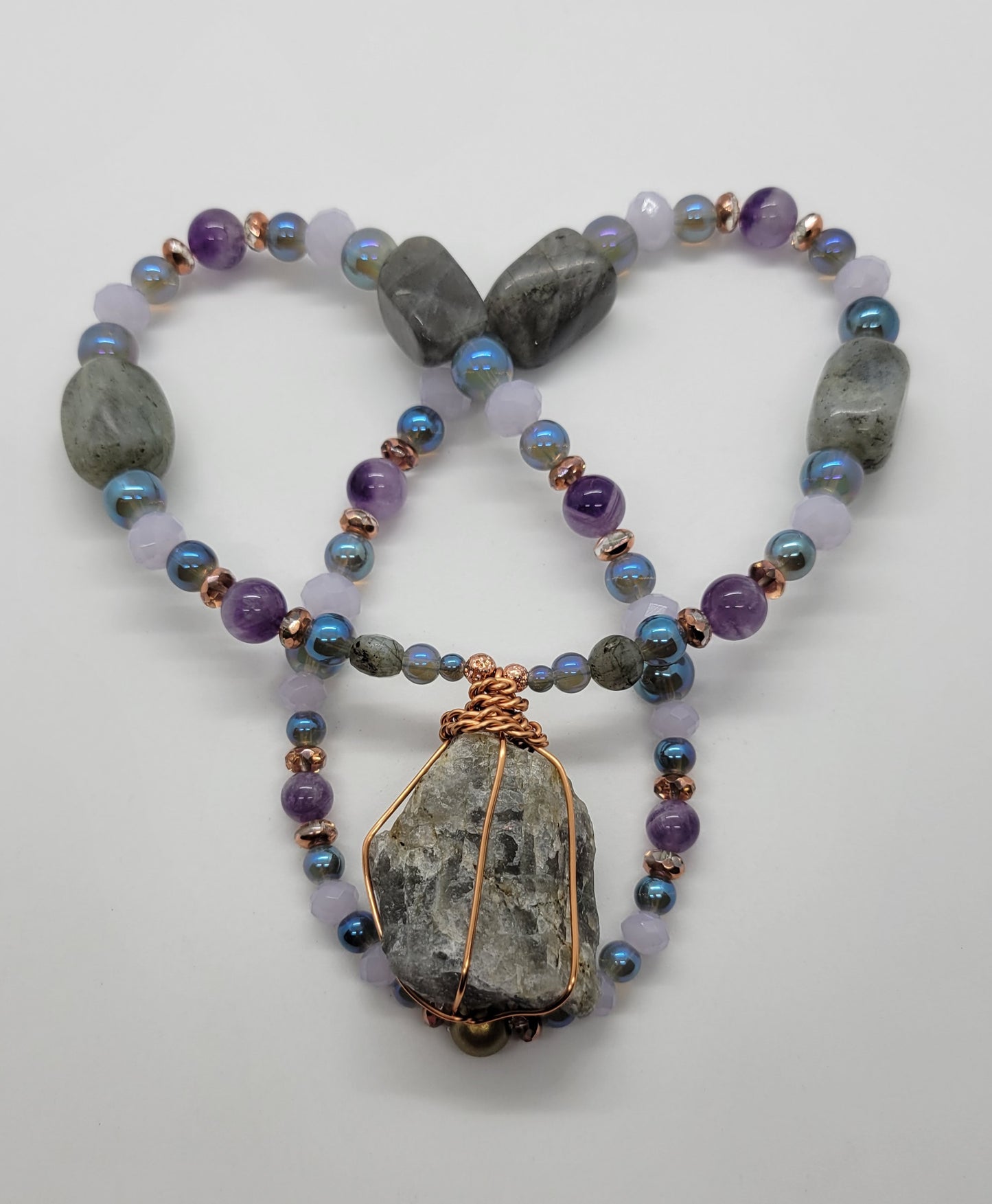 Labradorite Amethyst Dream Vision Necklace