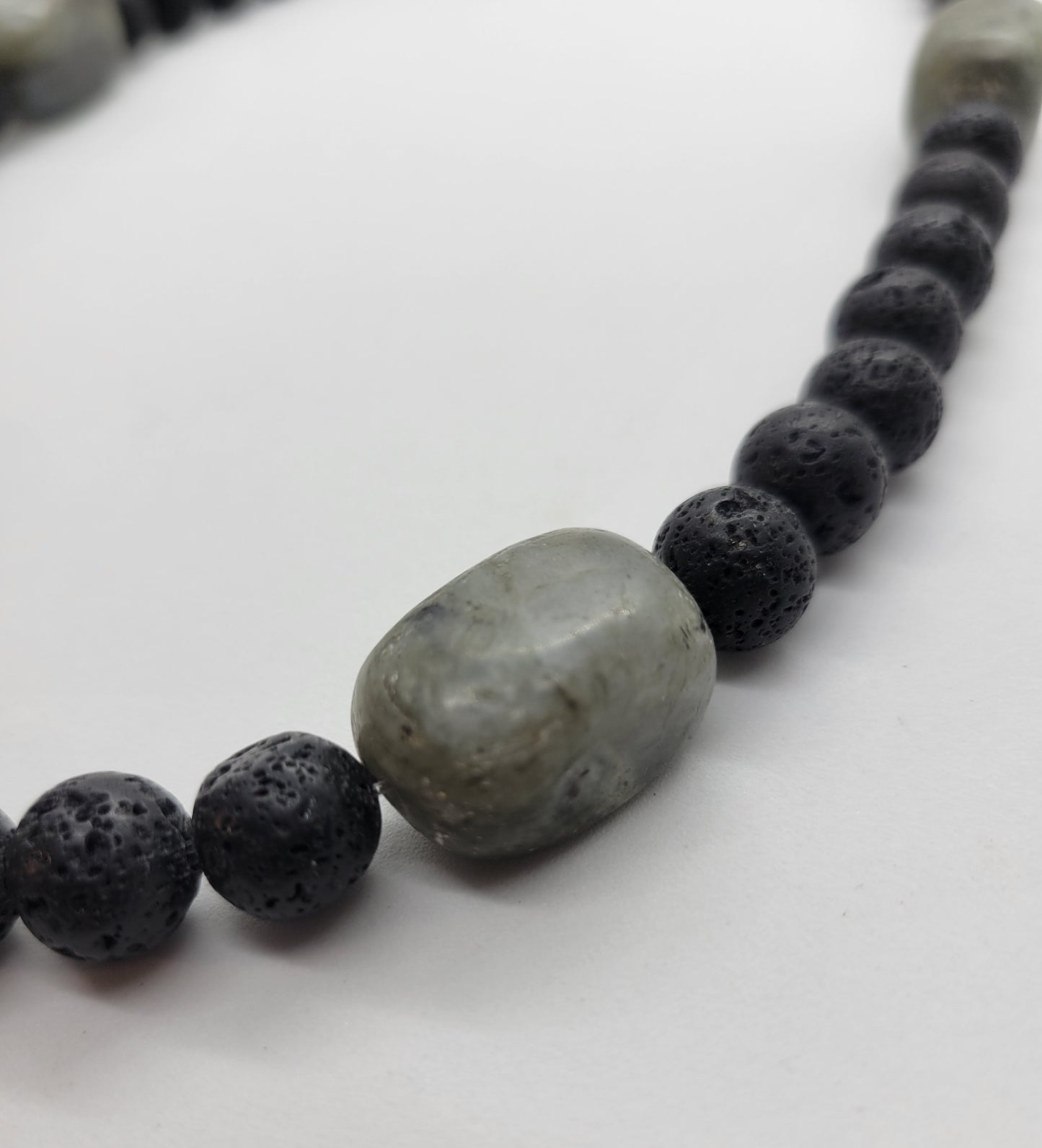 Lava & Labradorite Necklace