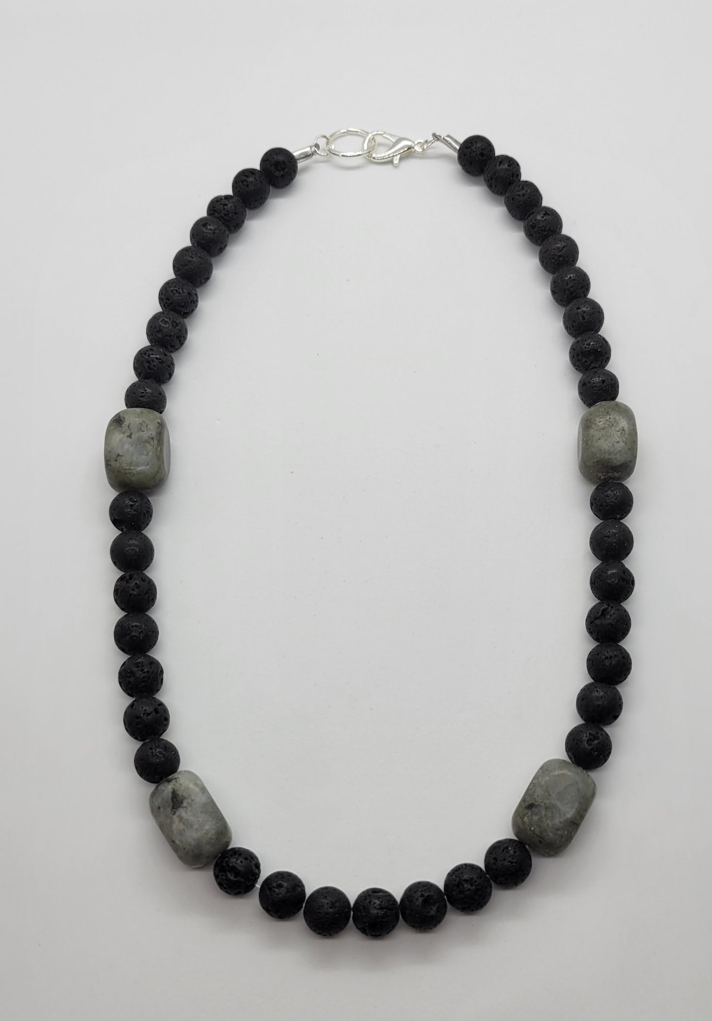 Lava & Labradorite Necklace