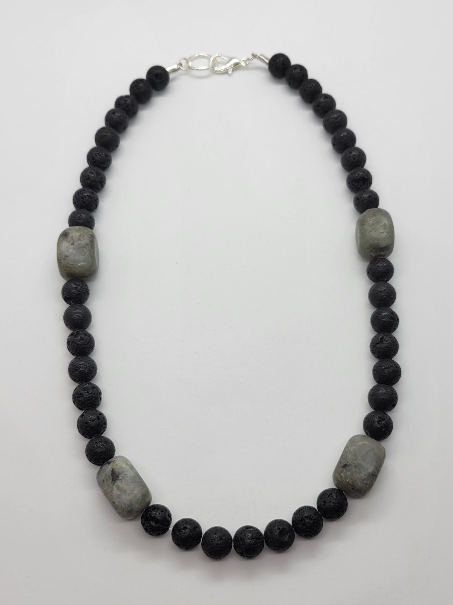 Lava & Labradorite Necklace