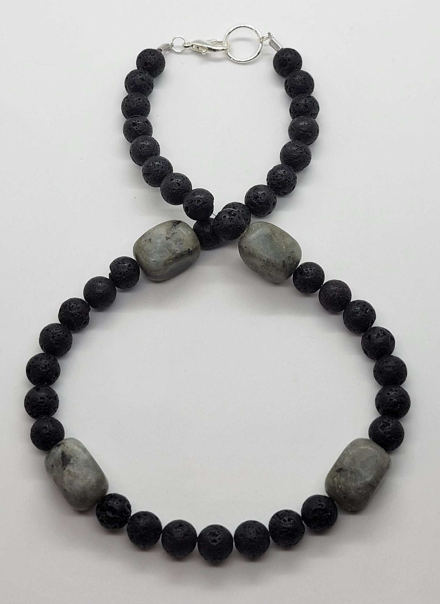 Lava & Labradorite Necklace