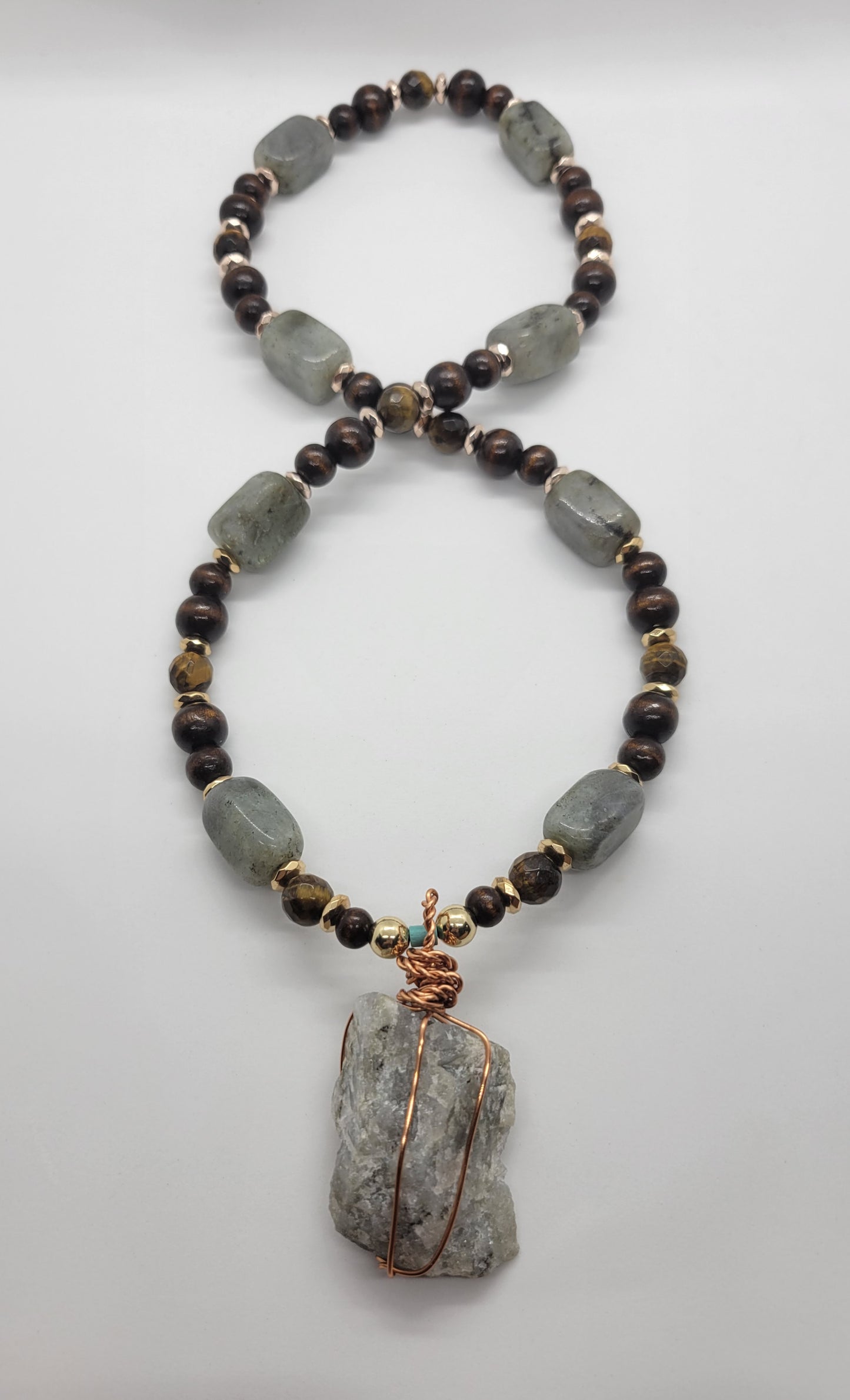 Labradorite & Tiger Eye Necklace